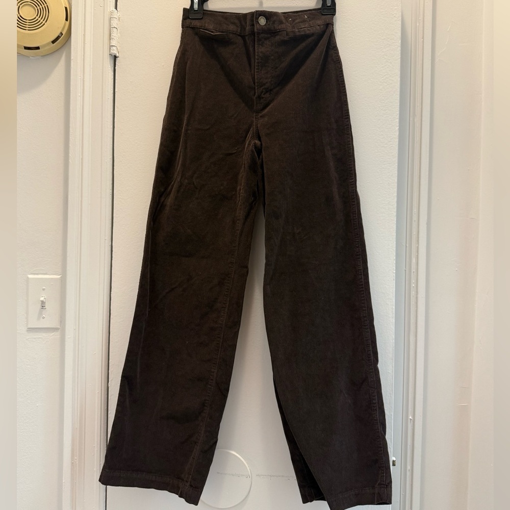 Emmett wide leg pant in brown corduroy! - Picture 2 of 6